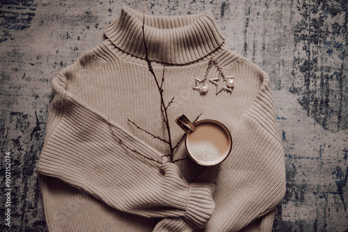 old fashioned dress on wooden background