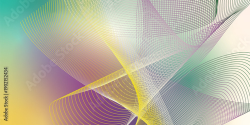 Abstract colorful vector background featuring a blue wave pattern with digital light curves and futuristic lines for a professional business wallpaper design template