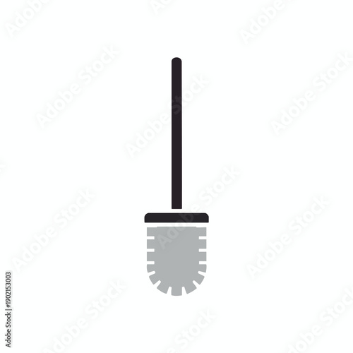 Broom Icon on White Background