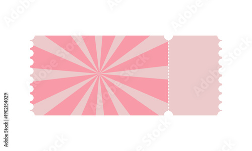 Ticket template on white background.