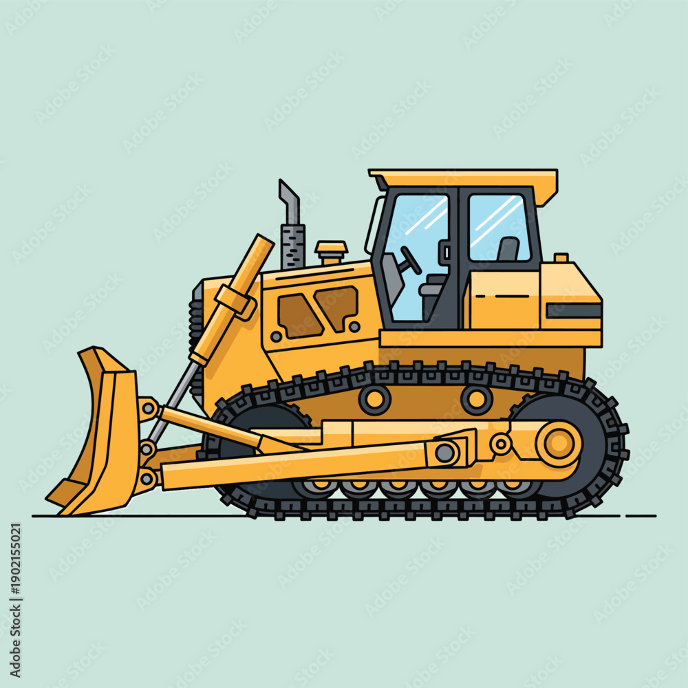 Obraz premium Yellow Bulldozer