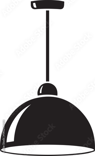 Modern pendant light fixture in sleek black design