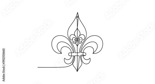 fleur de lis symbol, decorative emblem