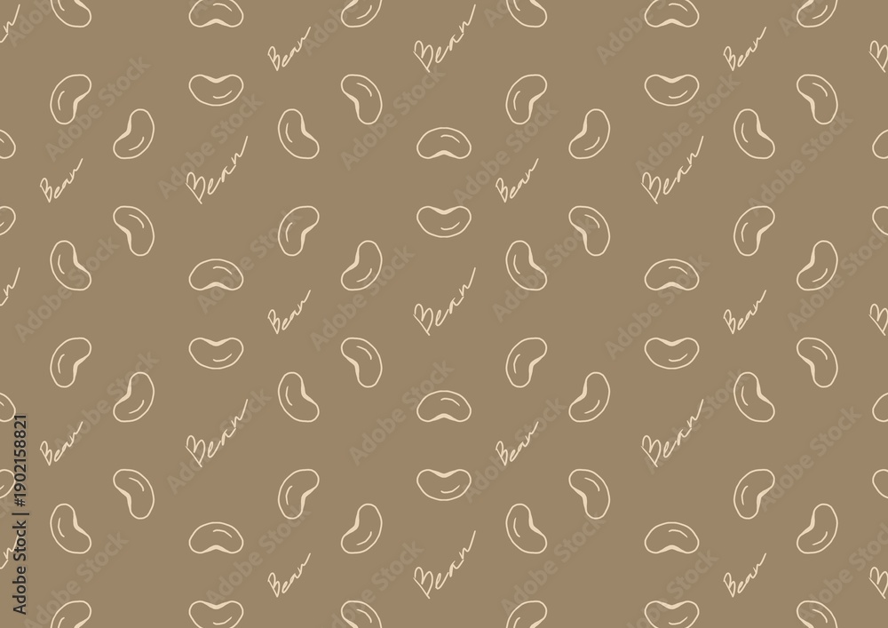 Fototapeta premium Object bean background brown