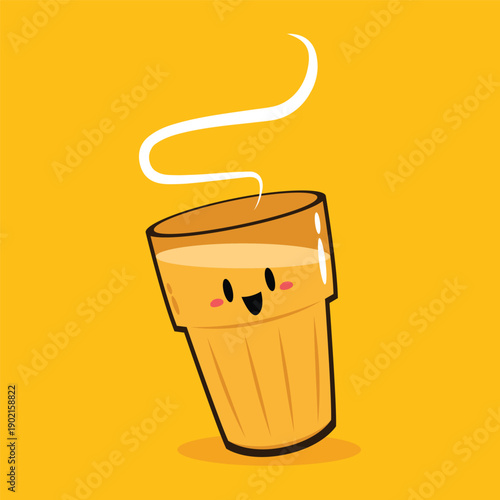 Indian hot drink vector. Indian chai icon. Chai is Indian drink. Kerala tea shop illustration vector eps. Indian Kerala roadside. Kerala tea shop line drawing. Kerala Old.