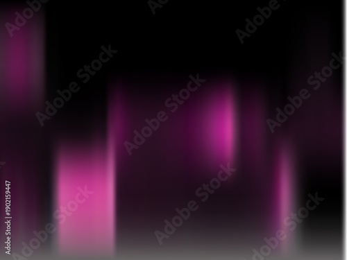 A surreal landscape with vibrant pink hues and abstract shapes