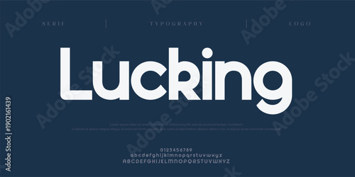 Lucking, Creative digital abstract modern urban alphabet fonts. Typography simple sport, technology or fashion digital futuristic creative logo font. vector illustration
