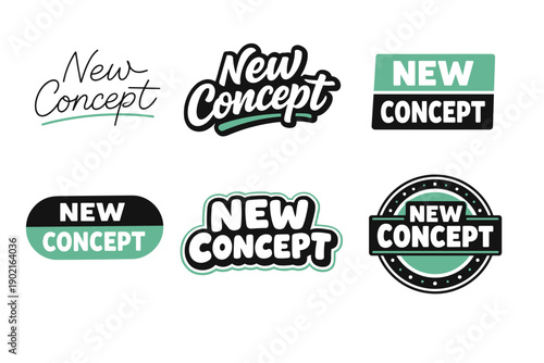 Modern new concept logo designs in various styles and colors