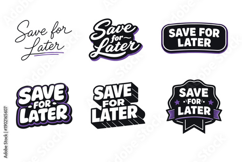 Save for later: bold typography designs in various styles and colors