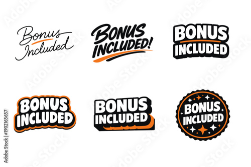 Bold bonus included designs in various styles and colors