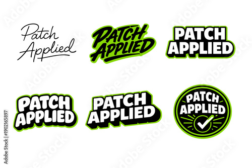 Patch applied logos in various styles and designs