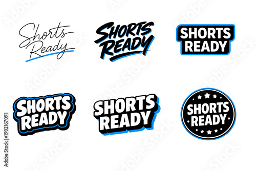 Shorts ready logo designs in various styles and fonts