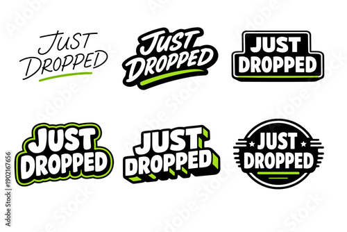 Just dropped: bold typography design variations with green accents