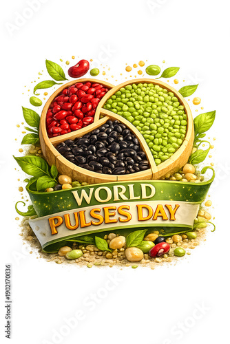 Celebrating world pulses day with colorful legumes and grains