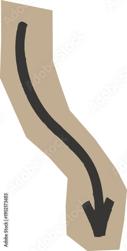 Arrow Scrapbook Cut Out Curve