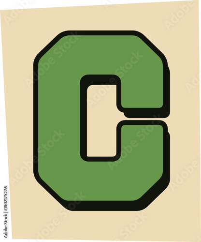 Letter C Ransom Cut Out Alphabet