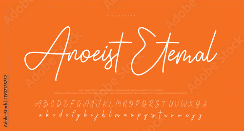 signature Font Calligraphy Logotype Script Brush Font Type Font lettering handwritten 