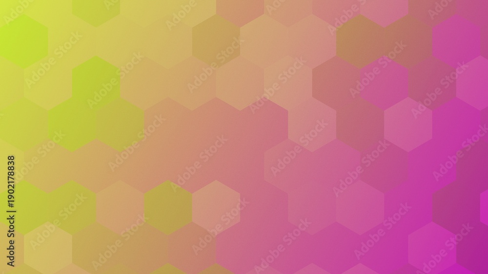Fototapeta premium Vibrant Pink and Green Hexagonal Gradient Abstract Background