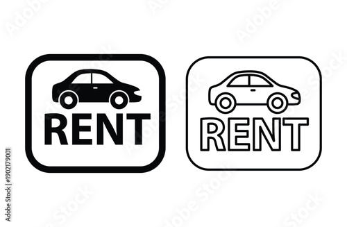  rent car vector icon auto rent for web design