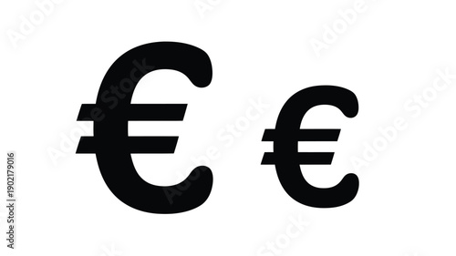 Three euro symbols displayed in black against a white background