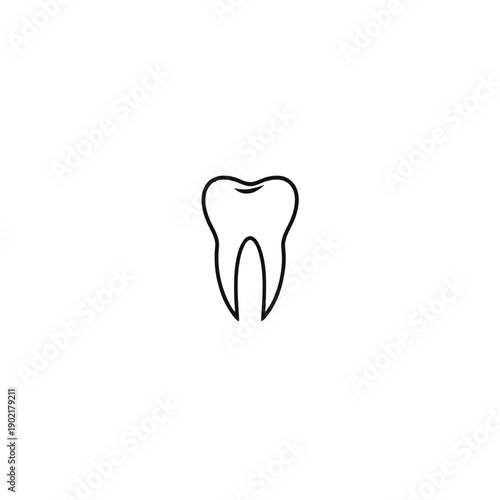 Simple black and white illustration of a human molar tooth.
