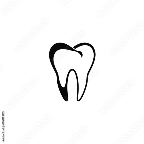 Simple black and white illustration of a human molar tooth.