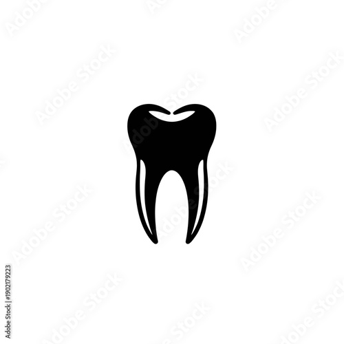 Simple black and white illustration of a human molar tooth.