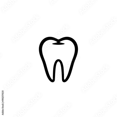 Simple black and white illustration of a human molar tooth.