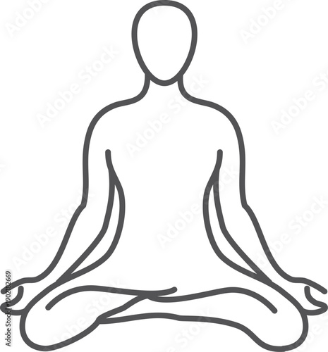 A man is sitting cross legged in a lotus position