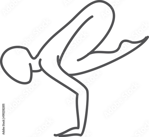 A person doing a handstand pose