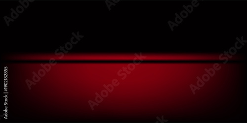 Red studio background. Abstract limbo podium studio room. Dark red gradient wall floor and spotlight scene.