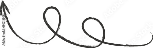 Arrow Swirl Brush Stroke Curve