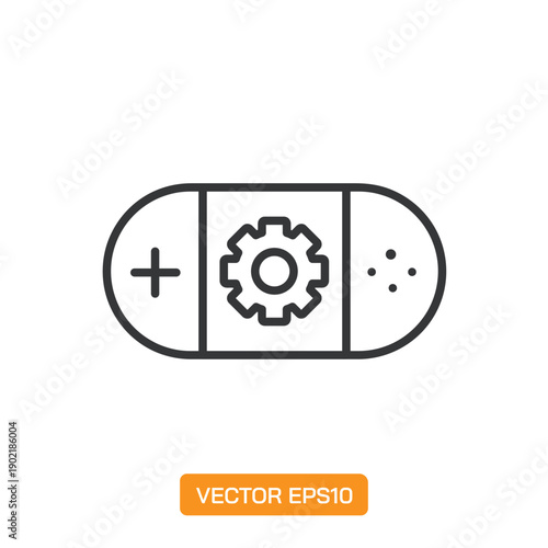 Setup Icons. Thin Line Symbol Elements Collection.