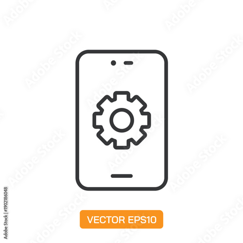 Setup Icons. Thin Line Symbol Elements Collection.