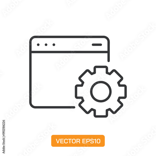 Setup Icons. Thin Line Symbol Elements Collection.