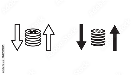Finance and Money web icon set in line style. Money, bank, profit, financial capital, payment, Icon collection. Editable stroke. Vector illustration.