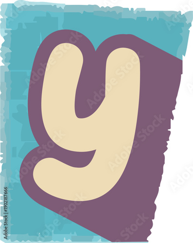Letter Y Ransom Cut Out Alphabet