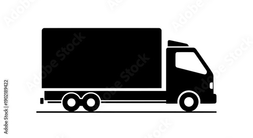 Truck vector illustration flat design cargo transport, logistics service icon