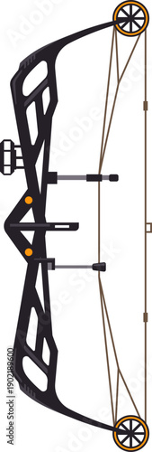 Modern compound archery bow for hunting and sport target shooting