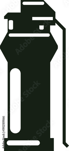 Smoke grenade flat icon vector illustration design