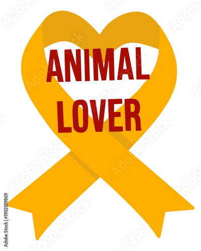 ANIMAL LOVER lazo corazón.happy birthday label