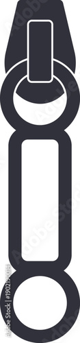 Zipper pull icon representing clothing closure concept