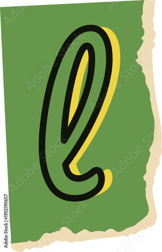 Letter L Ransom Cut Out Alphabet