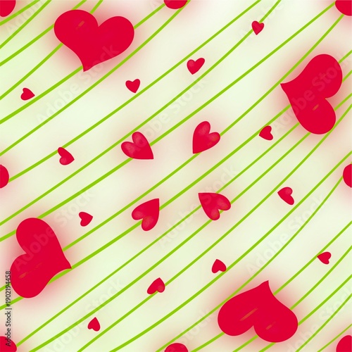 seamless pattern happy valentines with hearts
