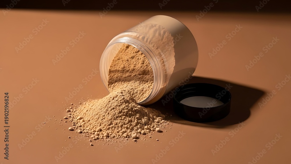 Fototapeta premium Powder spilled from a container