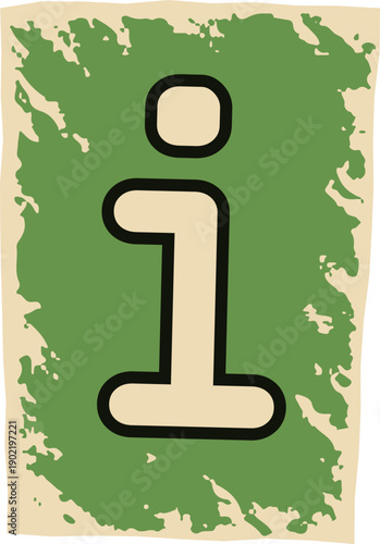 Letter I Ransom Cut Out Alphabet