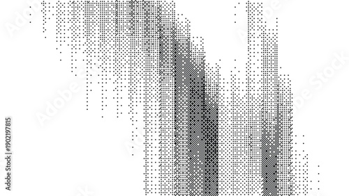 Abstract dot pattern illustration with diagonal flow and density variation