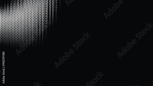Abstract Geometric Pattern of White Triangles on Black Background