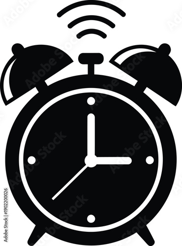 Modern alarm clock ringing