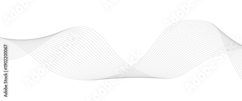 Abstract wavy grey blend technology liens background. Digital frequency track equalizer. Abstract frequency sound wave lines and twisted curve lines background. Banner design background.
